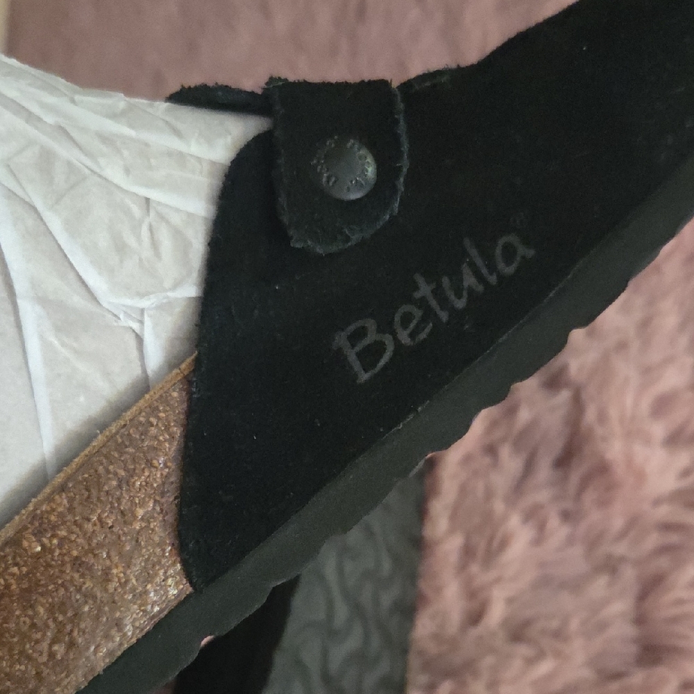 Birkenstock Betula Women's Black Suede Slip-On Clogs L5 36 - Picture 4 of 8